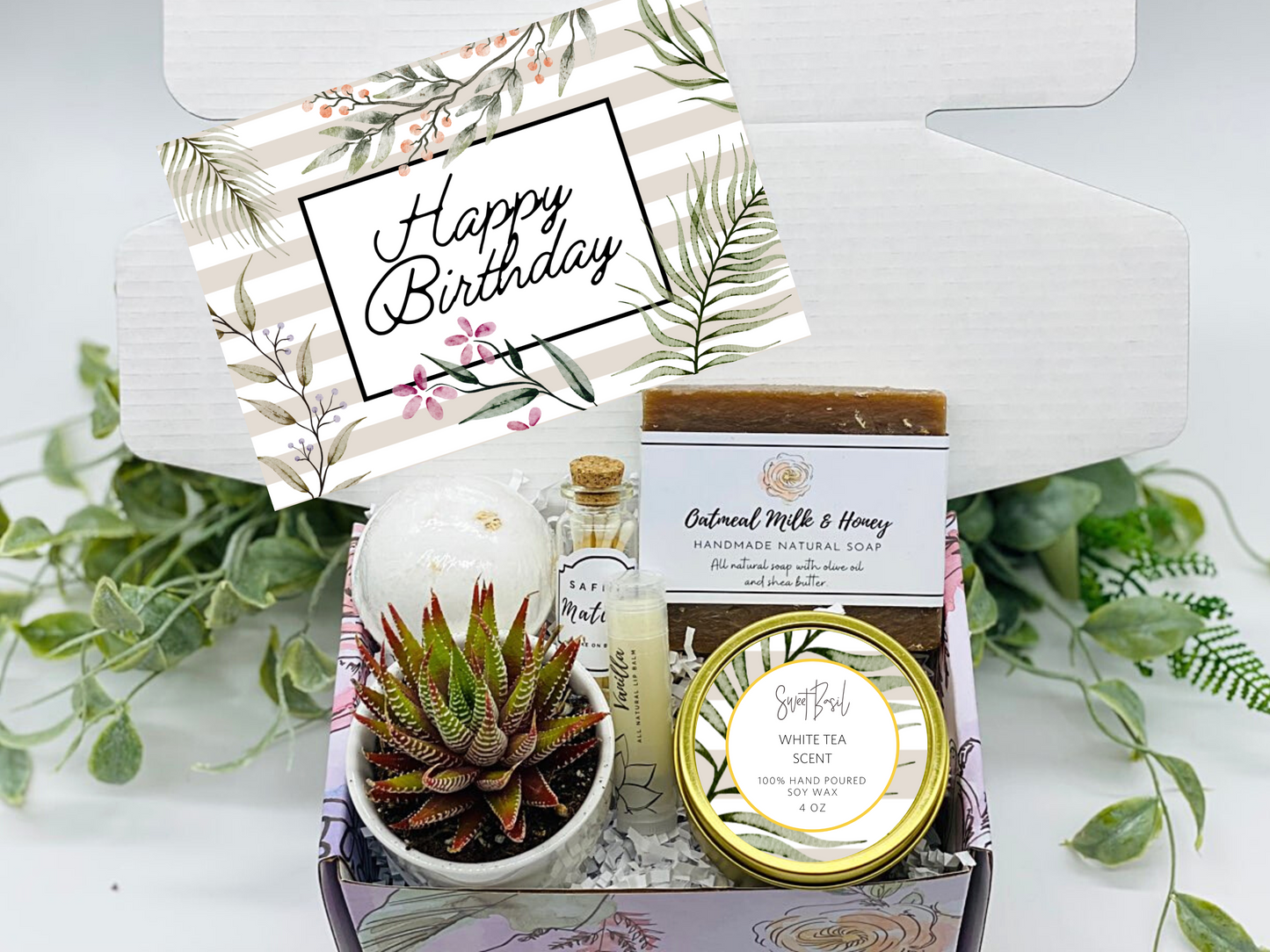Greenery Happy Birthday Box