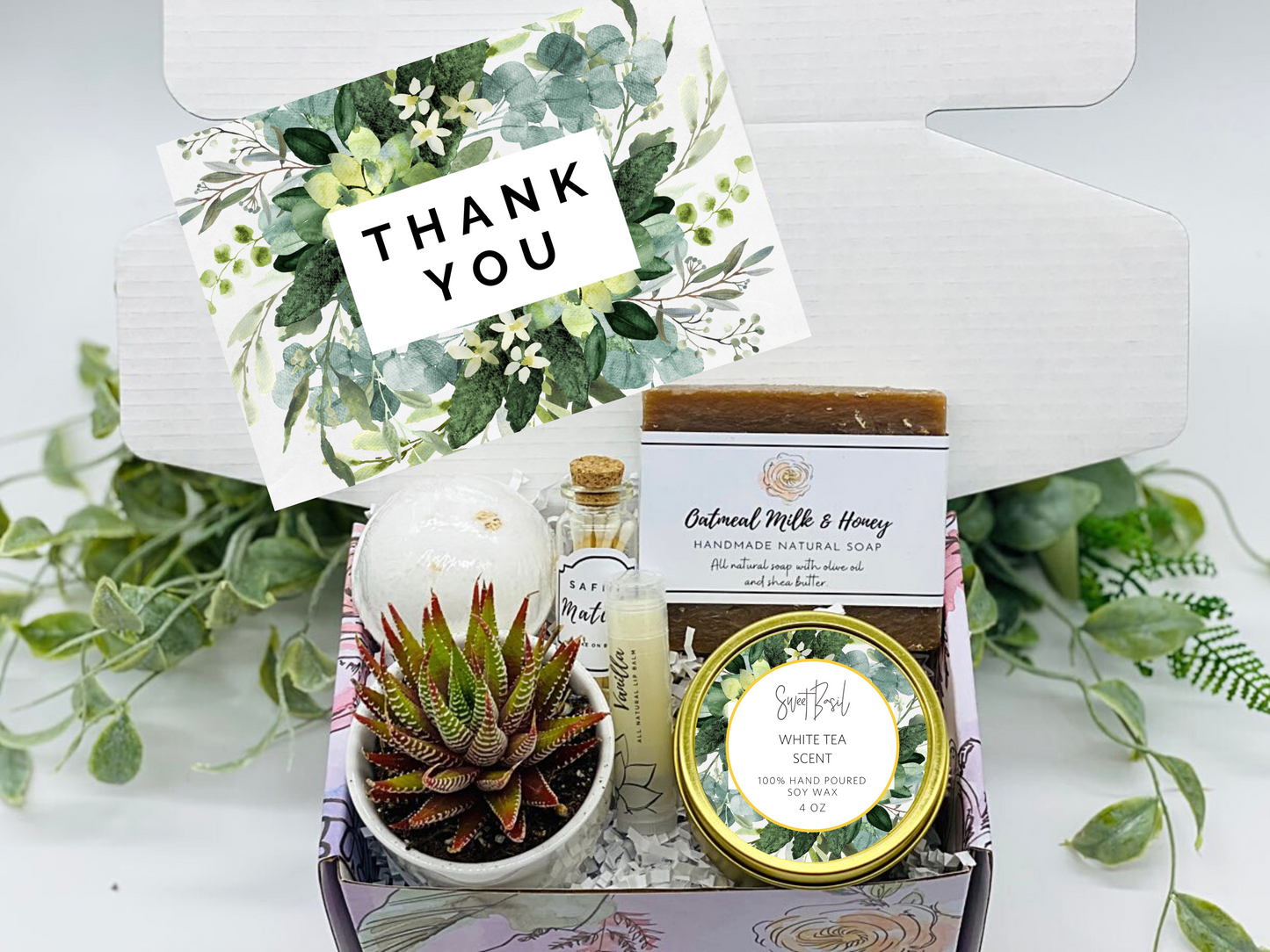 Greenery Thank You Gift Box