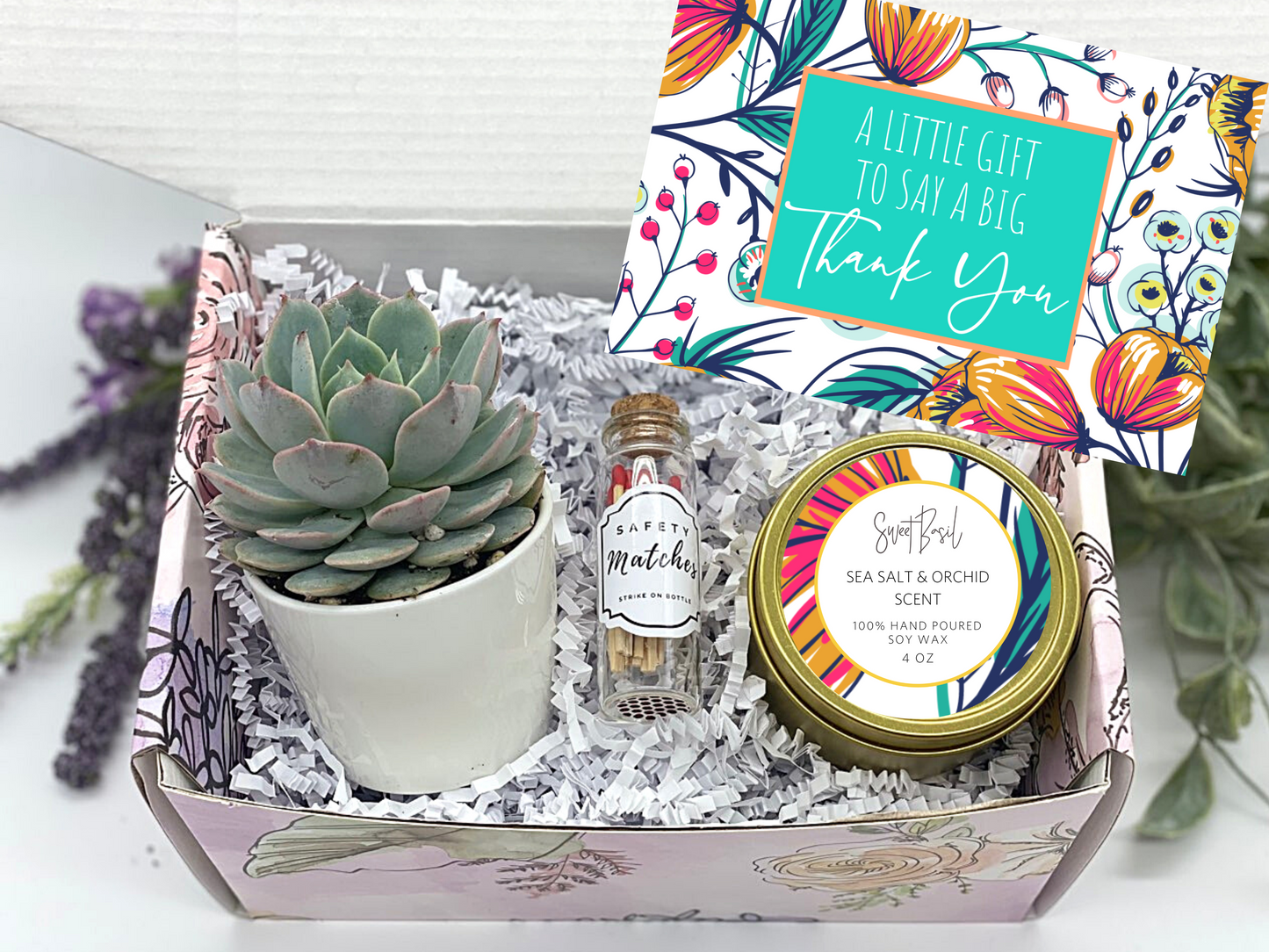 Orange Tulips Thank You Gift Box