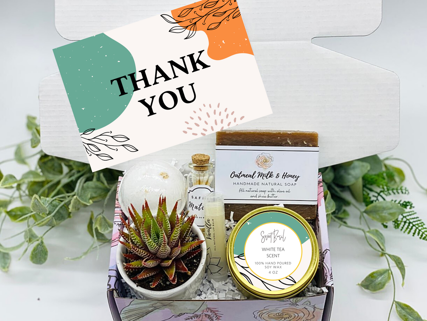 Abstract Thank You Gift Box