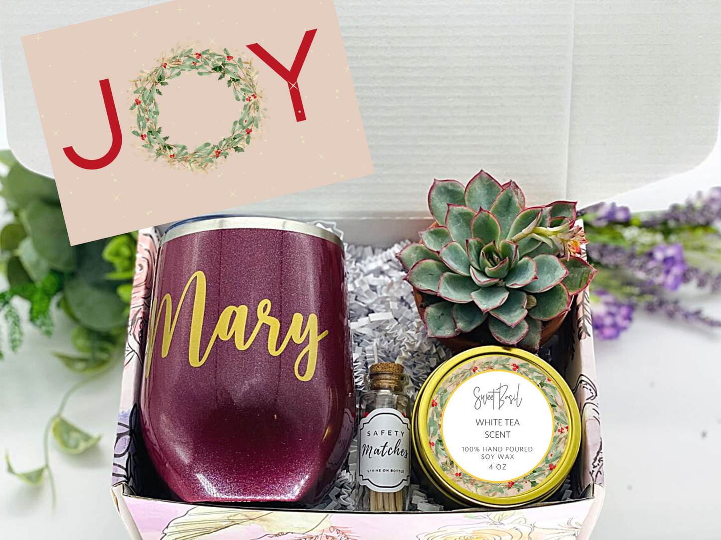 Christmas Joy Personalized Wine Tumbler