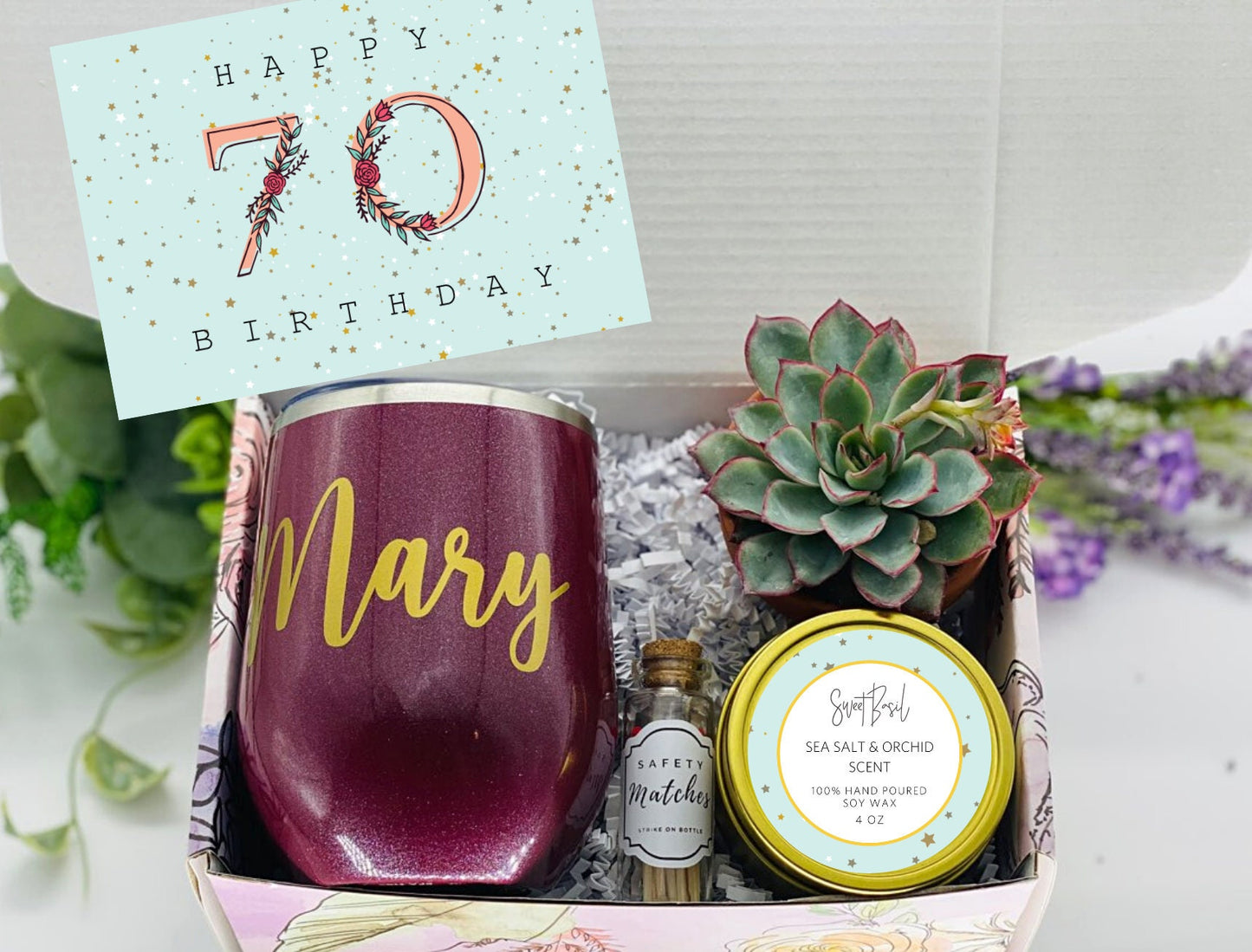 Happy Birthday Personalized Wine Tumbler for Turning 70 Years Old