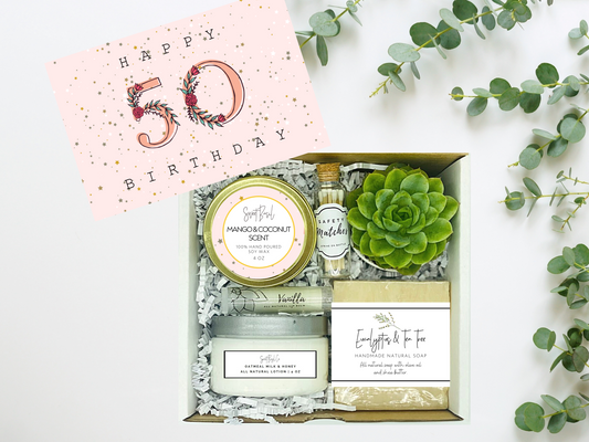 Happy 50th Birthday Succulent Spa Box