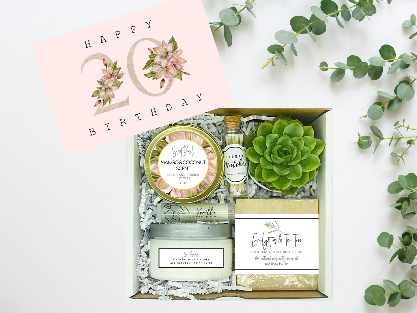 Happy 20th Birthday Succulent Spa Box