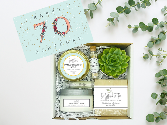 Happy 70th Birthday Succulent Spa Box