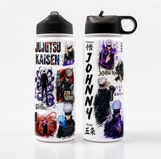 Personalized Gojo Water Bottle Jujutsu Kaisen Tumbler