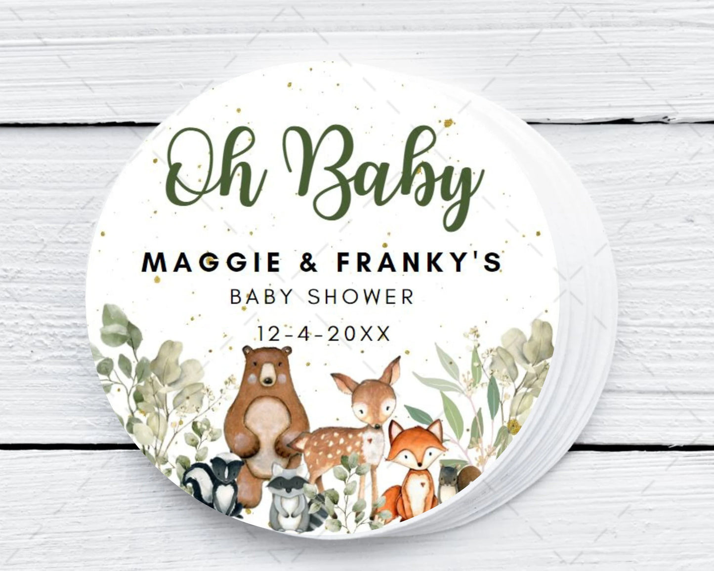 Woodland Baby Shower Soy Wax Candles