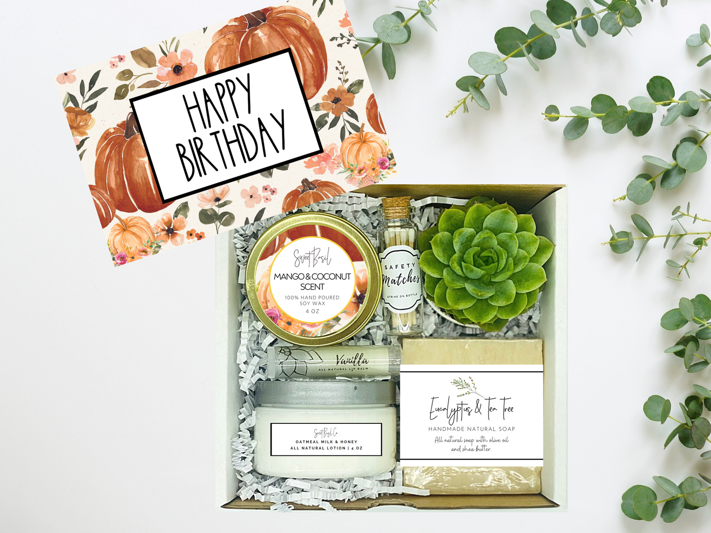 Pumpkin Happy Birthday Succulent Spa Box