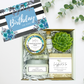Blue Floral Happy Birthday Succulent Spa Box