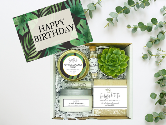 Tropical Happy Birthday Succulent Spa Box