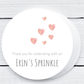 Heart Pink Sprinkle - Baby Shower Soy Wax Candle - Set of 1