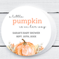 A Little Pumpkin is on the Way - Baby Shower Soy Wax Candle - Set of 1