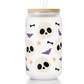16oz Skull & Bat Halloween Frosted Libbey Glass Cup