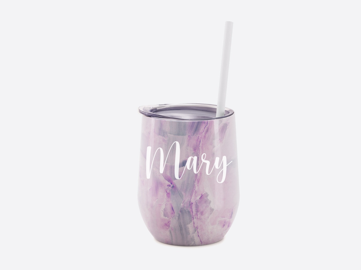 12 oz Wine Tumbler Personalized