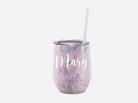 12 oz Wine Tumbler Personalized