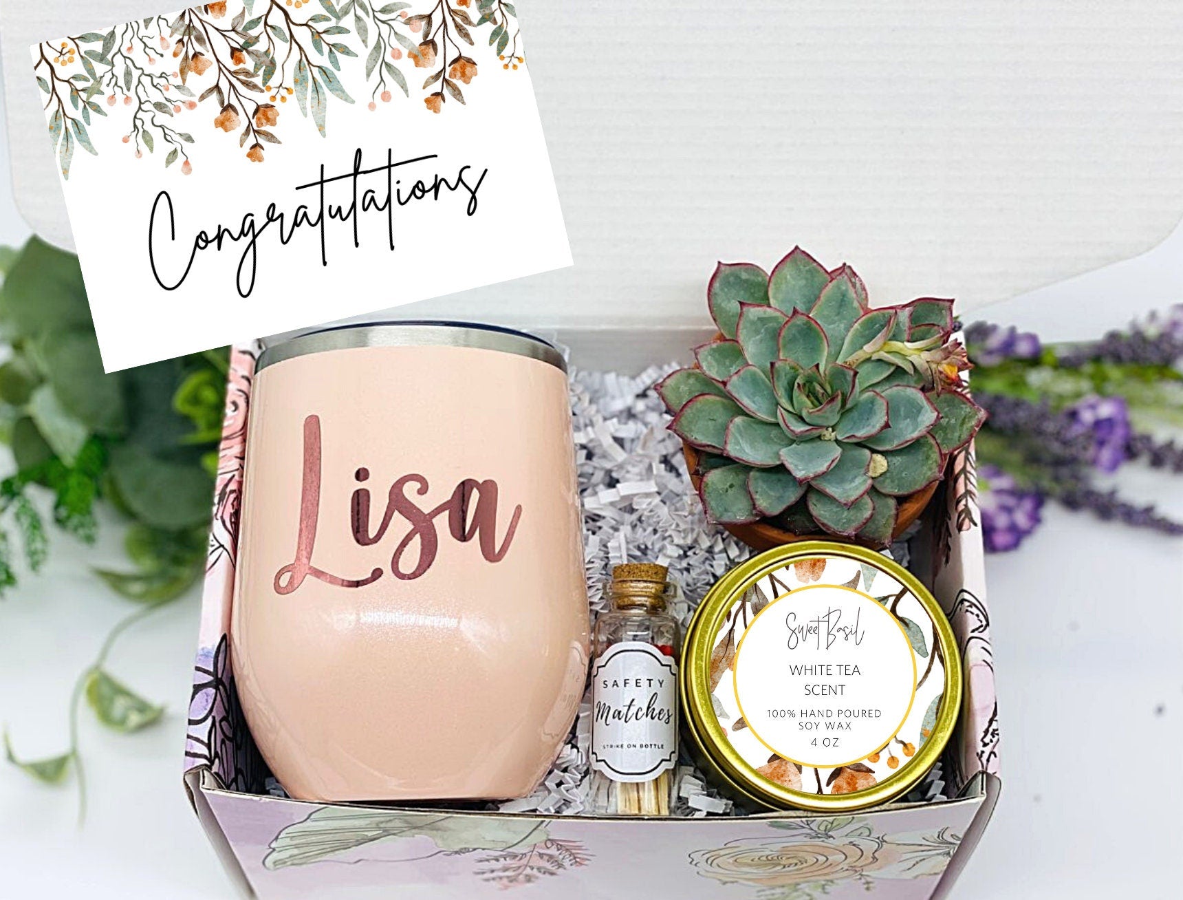 Congratulations Personalized Wine Tumbler – Sweet Basil LLC