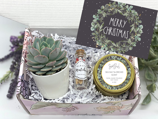 Modern Merry Christmas Gift Box