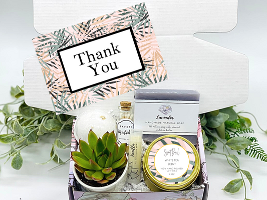Palm Leaves Thank You Gift Box