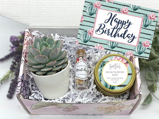 Cactus Happy Birthday Gift Box
