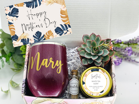 Tropical Mother's Day Personalized Wine Tumbler