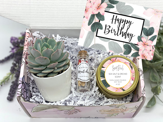 Pink Blossoms Birthday Gift Box