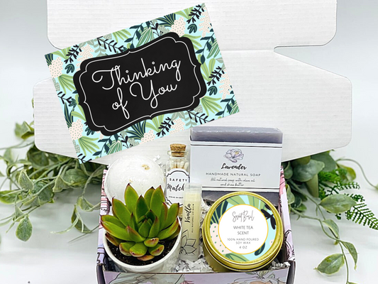 Green Floral Thinking of You Gift Box