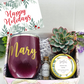 Happy Holidays Personalized Wine Tumbler