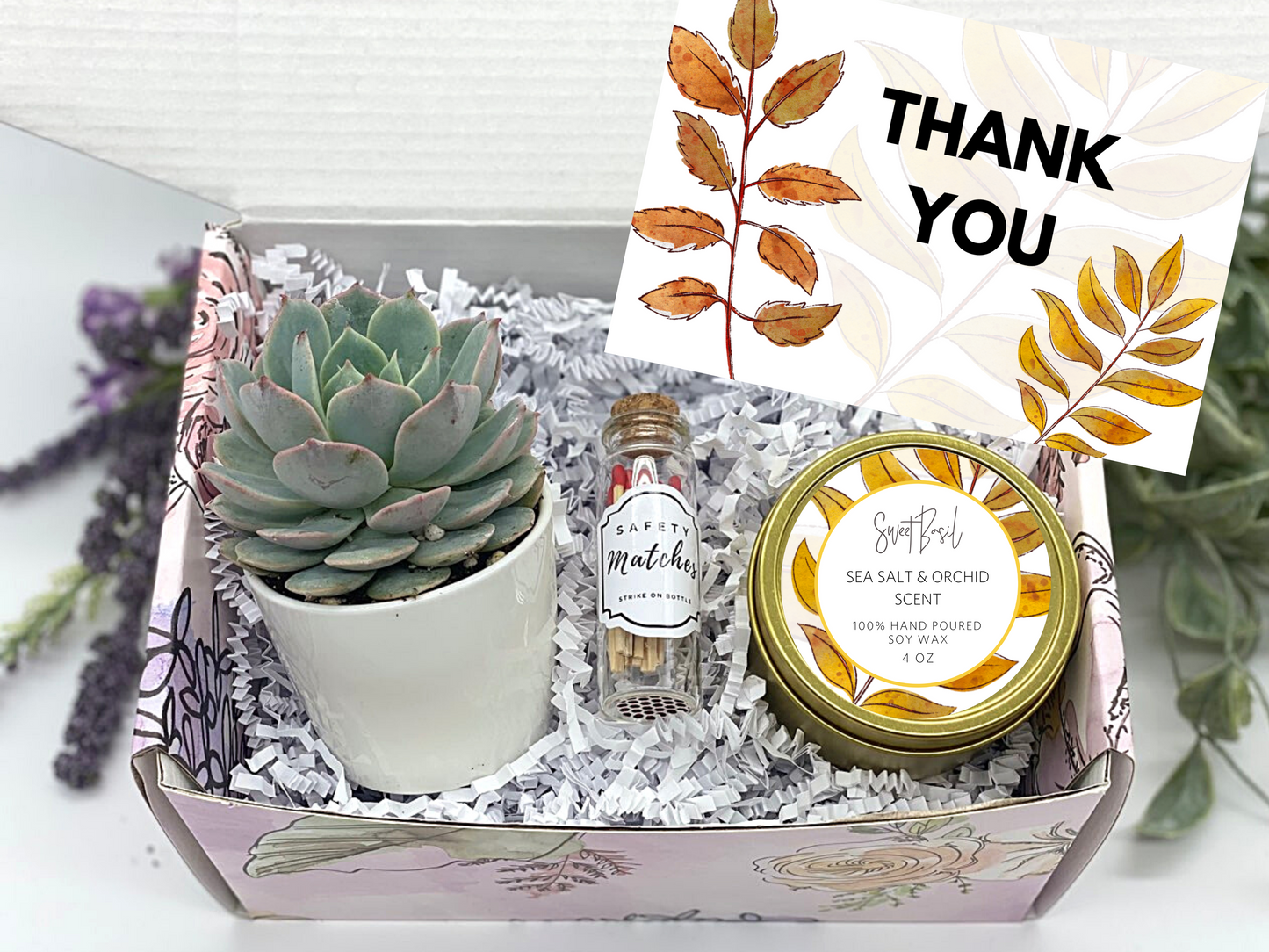 Fall Leaves Thank You Gift Box