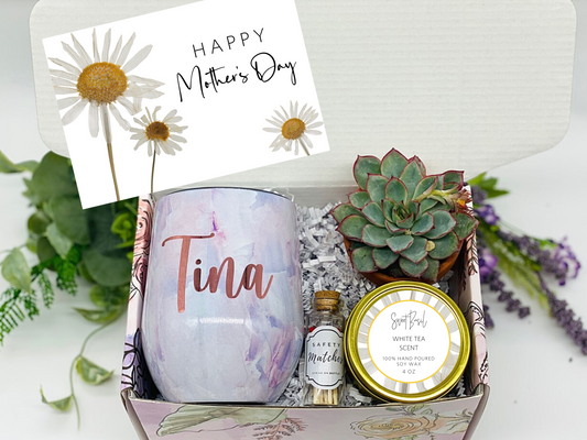 Sunflower Mother's Day Personalized Wine Tumbler