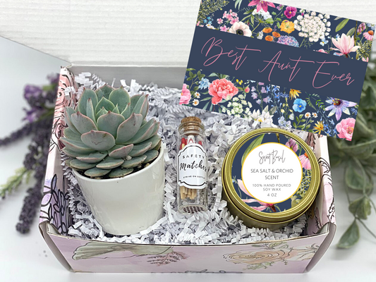Best Aunt Ever Floral Gift Box