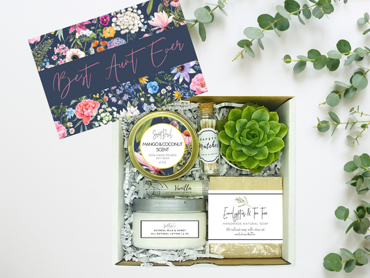 Floral Best Aunt Ever Spa Gift Box