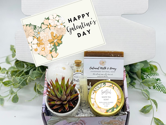 Galentine's Floral Heart Gift Box
