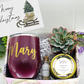 Modern Merry Christmas Personalized Wine Tumbler