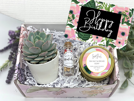 Pink Floral Birthday Gift Box