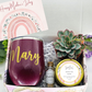 Pink Boho Mother's Day Personalized Wine Tumbler