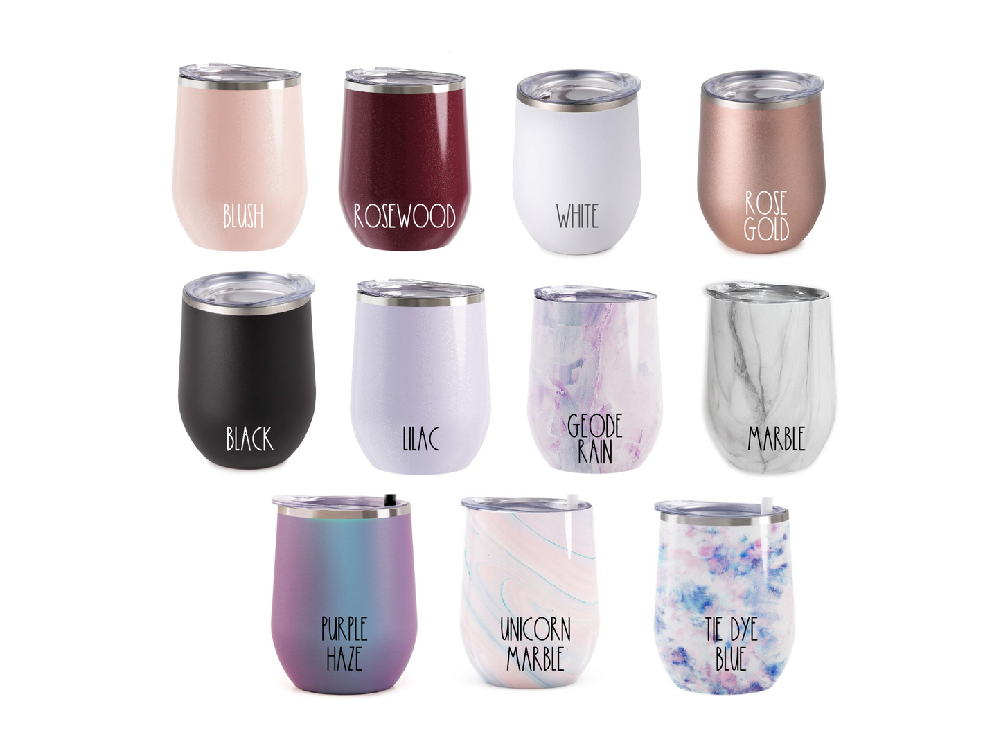 Pink and Purple Floral Birthday Gift Box Personalized Wine Tumbler