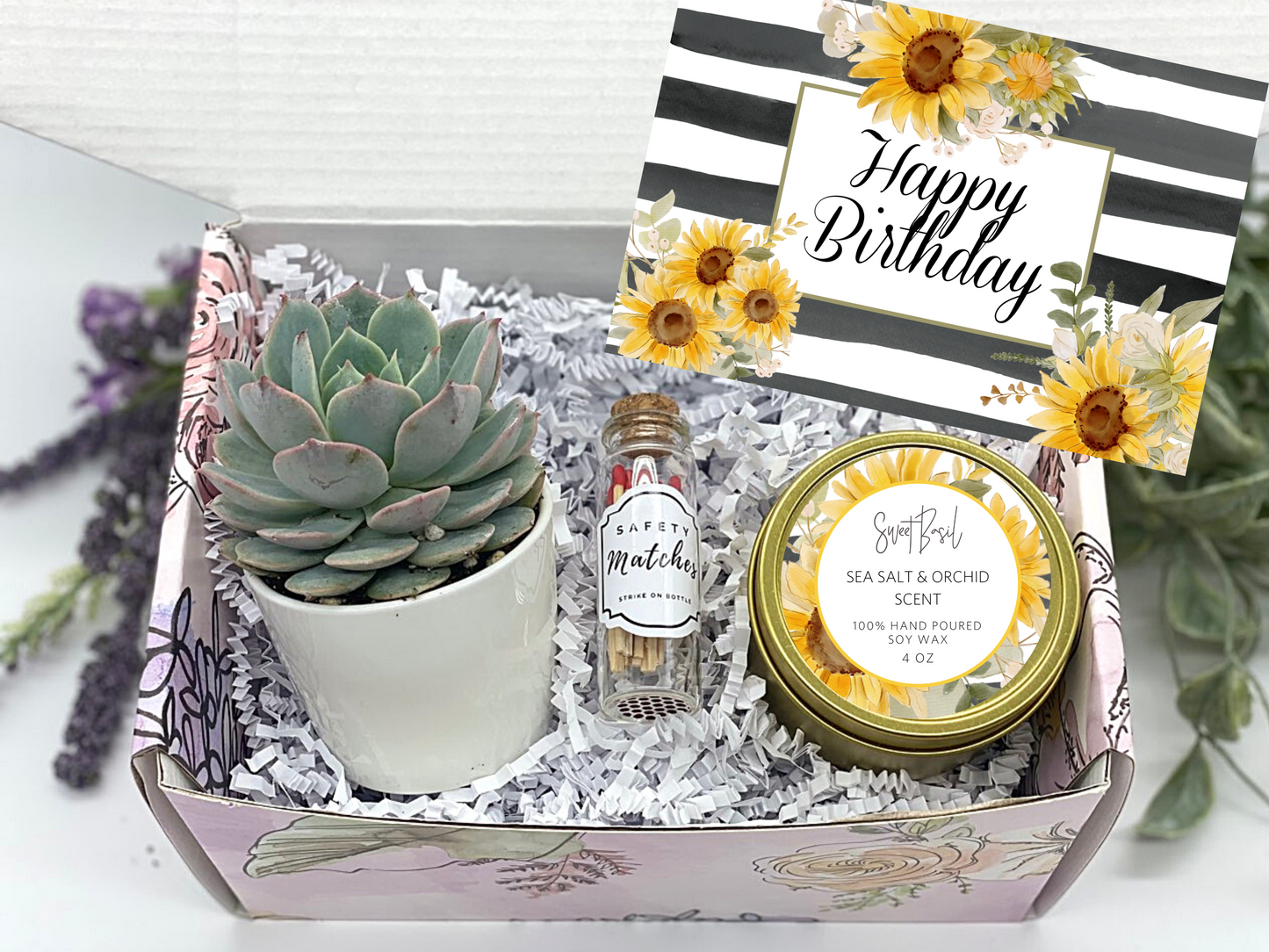 Sunflowers Happy Birthday Gift Box